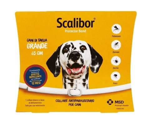 Scalibor Collare Protettivo Per Cani Taglia Grande 65 Cm Bianco