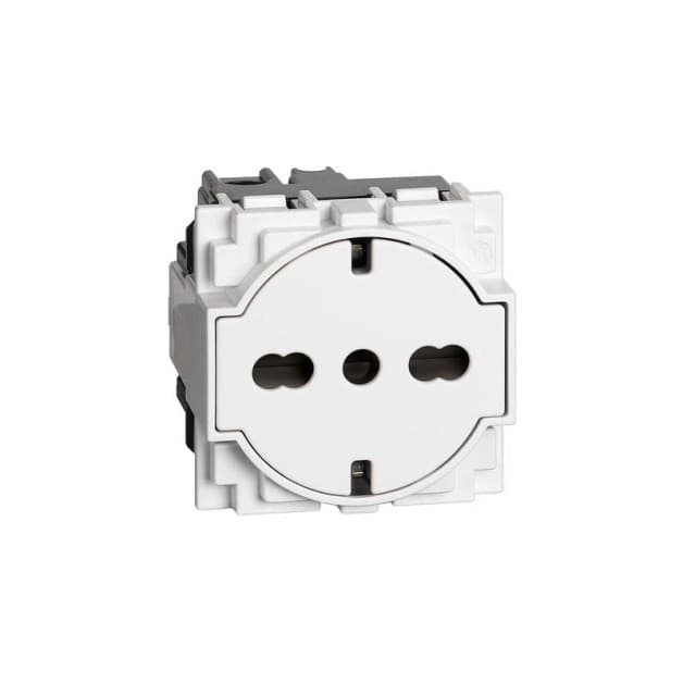 Presa Flat 16A Standard Tedesco Italiano Bianco Living Now BTICINO - KW4140A16F