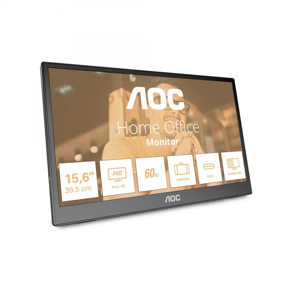 AOC 16T3EA TV e monitor portatile Nero 39,6 cm (15.6") 1920 x 16T3EA
