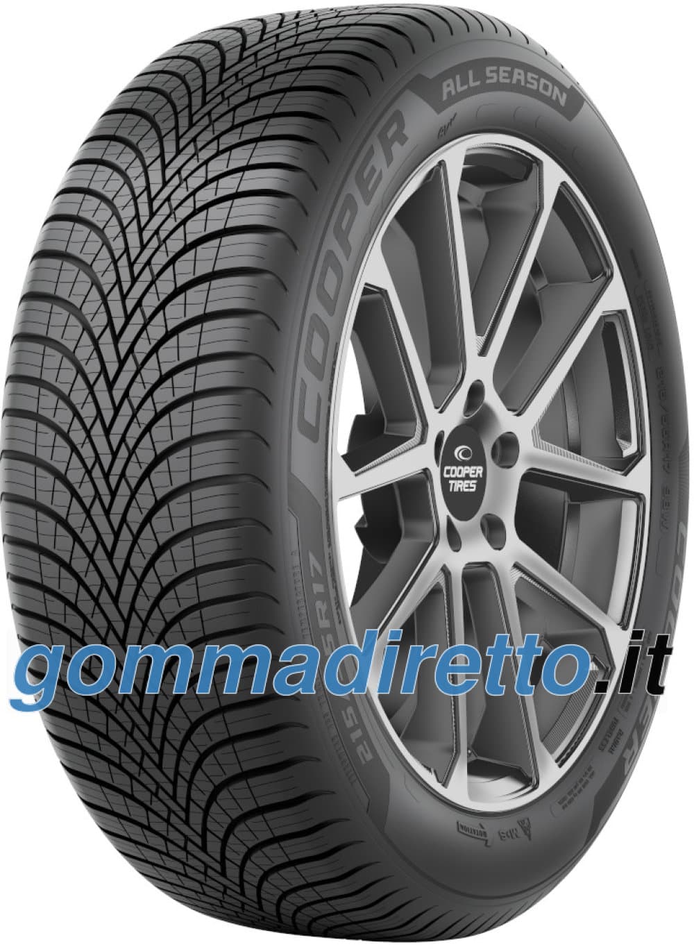 Cooper All Season ( 205/45 R17 88W XL EVR, con flangia di protezione del cerchio )