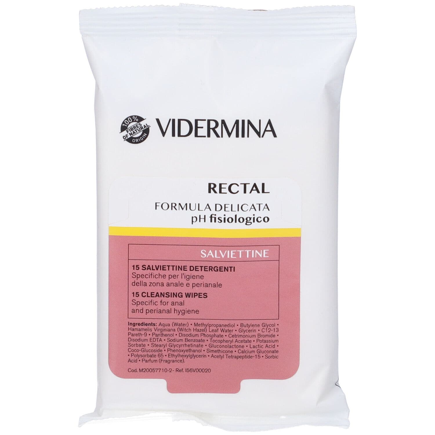 Vidermina Rectal Salviette 15 Pezzi