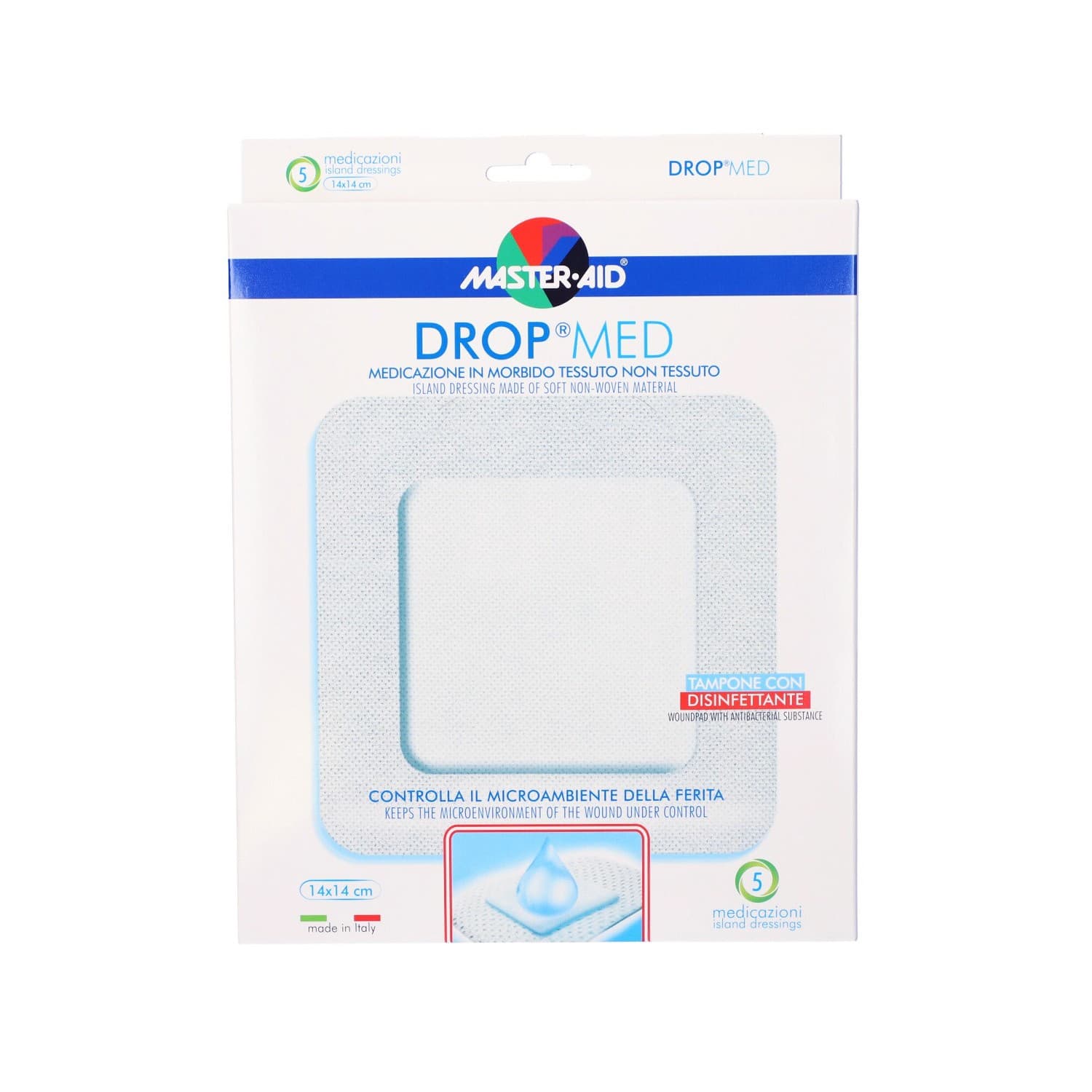 Master-aid Drop Med Medicazione Adesiva 14x14cm 5 Pezzi