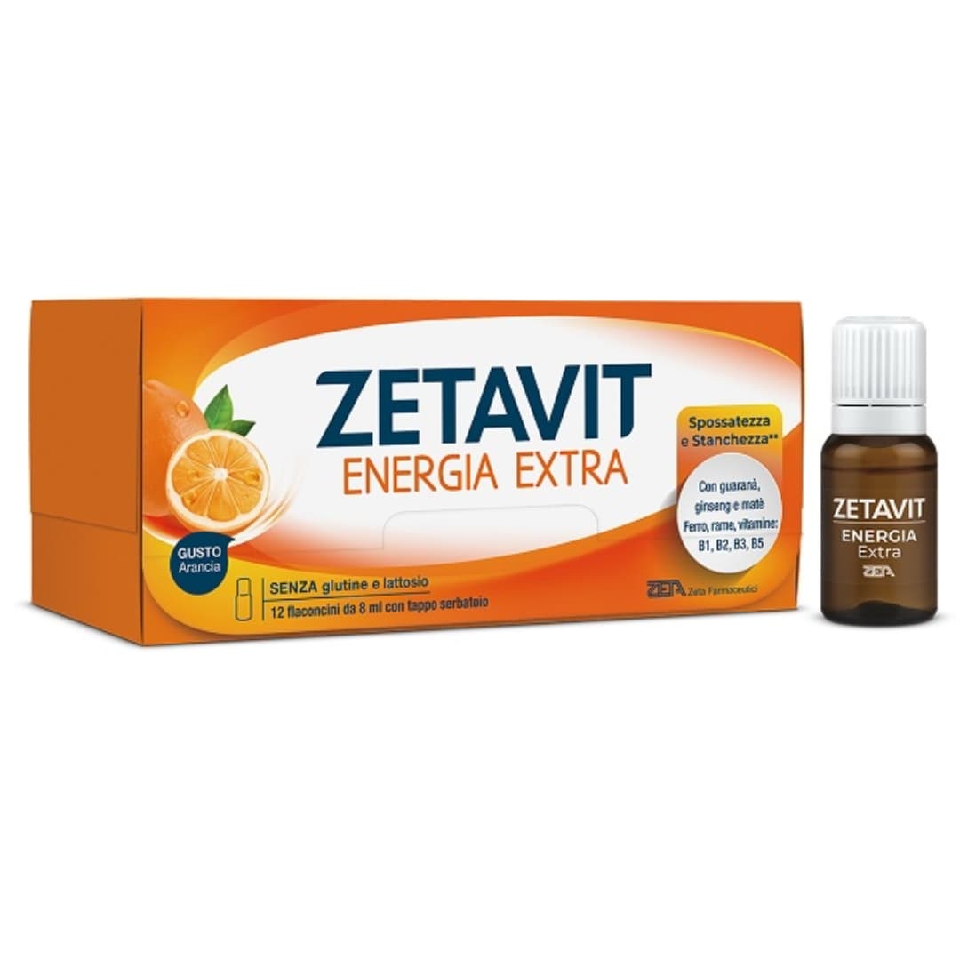 Zetavit Energia Extra Integratore Tonico Con Ginseng E Vitamine 12 Flaconcini