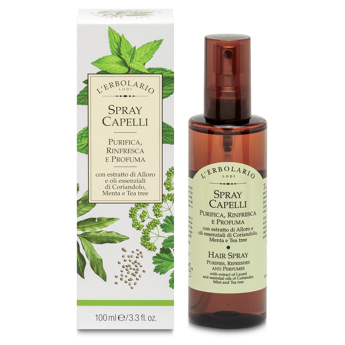 L'erbolario Spray Capelli Purifica Rinfresca Profuma 100ml