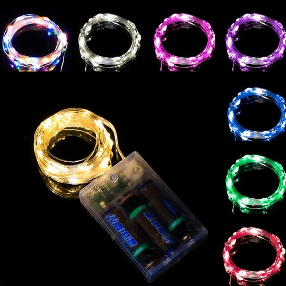 1/2/3/5/10/20/30M LED luci della stringa batteria filo di rame ghirlanda lampada esterna impermeabile illuminazione leggiadramente per la decorazione