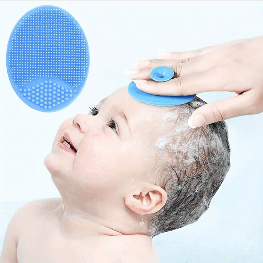 1 pezzo Morbido spazzola da bagno per neonati in silicone - delicata spazzola massaggiante per la pelle - elemento essenziale per il bagno ideale per
