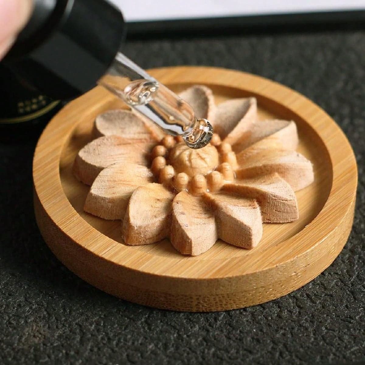 Nuovo diffusore di oli essenziali, confezione di diffusore per aromaterapia rotondo in legno per uso domestico, ufficio e auto, in varie dimensioni