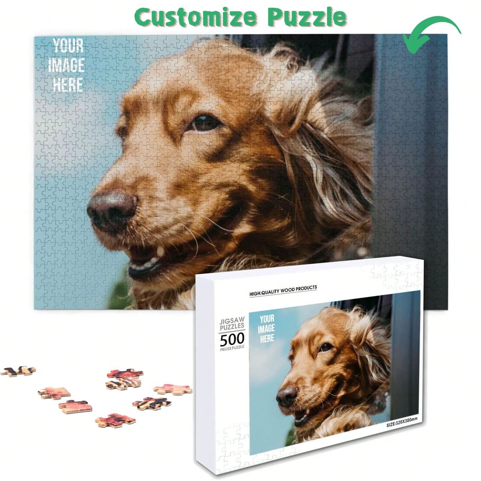 1 pezzo Puzzle fotografico in legno, puzzle commemorativi personalizzati per animali domestici cani, gatti, uccelli, puzzle fotografici di gruppo,