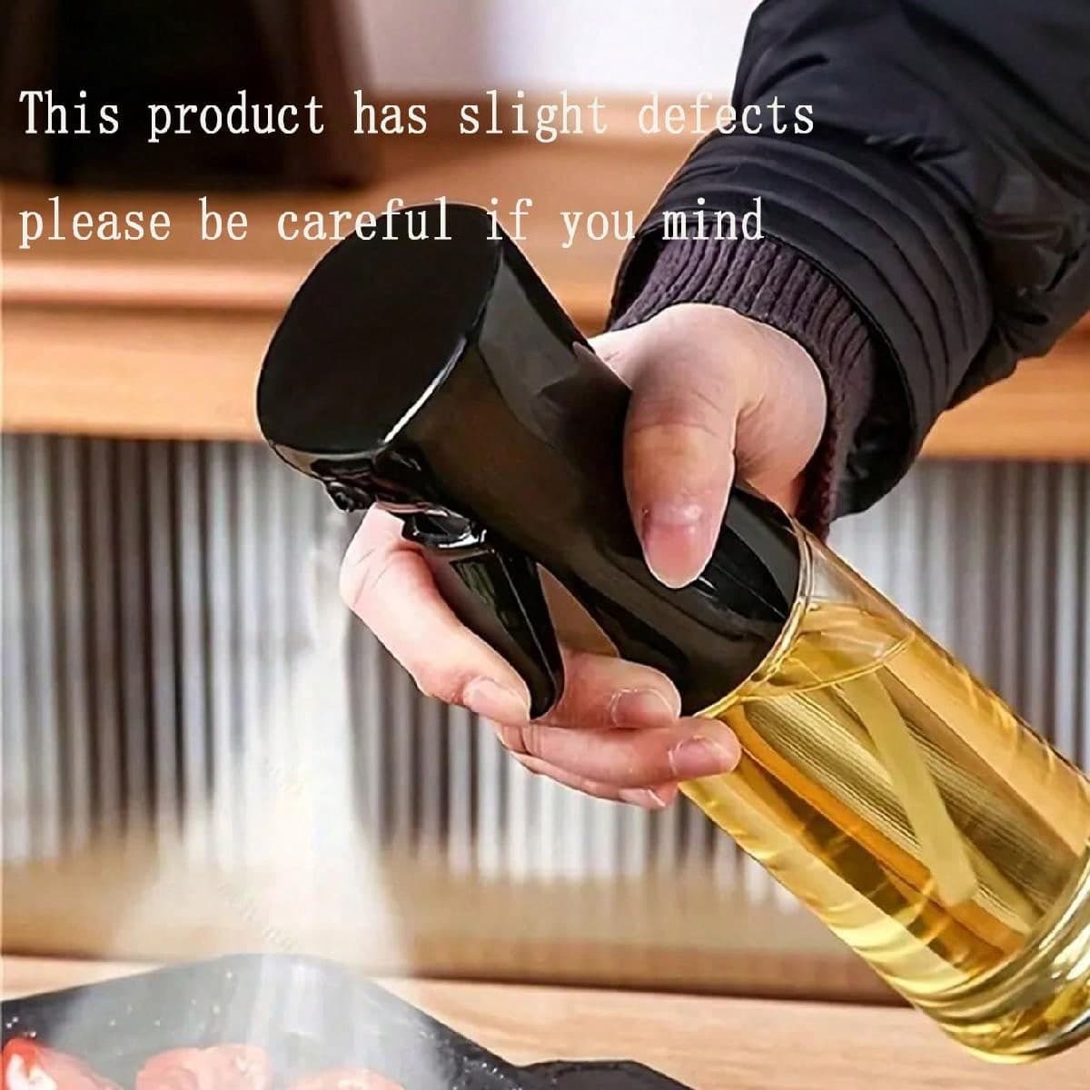 1 pezzo Bottiglia di spruzzatura barbecue, Dispositivi di erogazione Creativo Olio da cucina Bottiglia premere Nebbia fine Condimento Bottiglia,