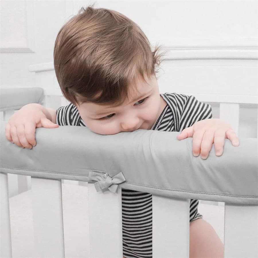 3 pezzi di cintura di protezione per la culla dei bambini, 3 pezzi di tessuto anti-morso e anti-collisione, decorazioni e regali per la doccia del