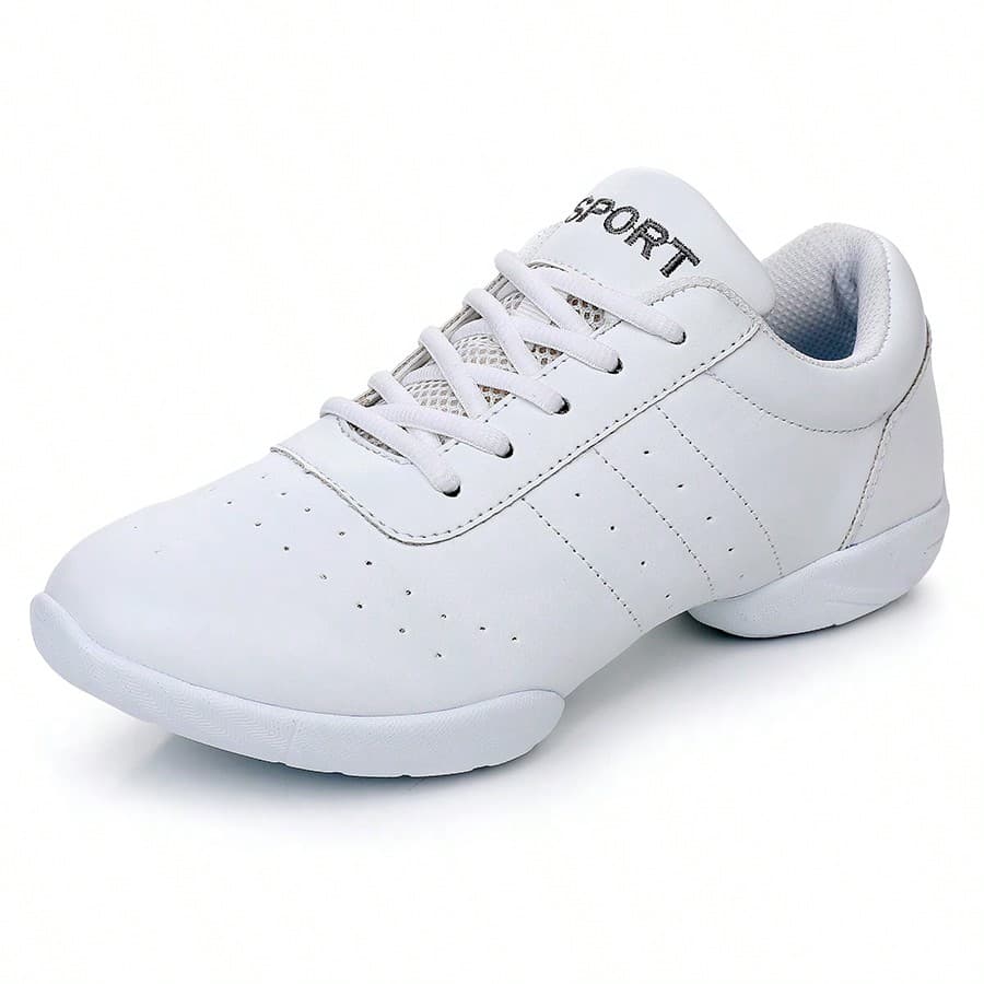 Scarpe da aerobica competitive per donne, scarpe da ballo per ragazze, scarpe da aerobica, scarpe da cheerleading, scarpe bianche da allenamento da