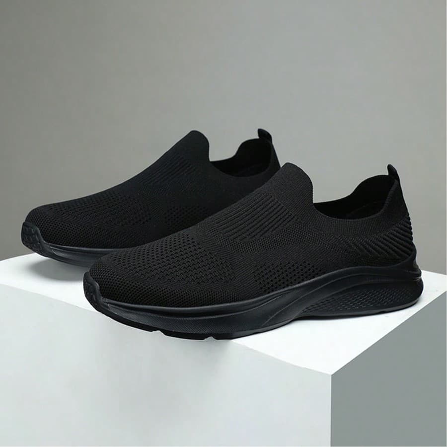 Scarpe slip-on da uomo in rete per taglie forti, sneaker in tessuto traspirante, suola leggera e morbida, casual, atletica, sportiva, da viaggio,