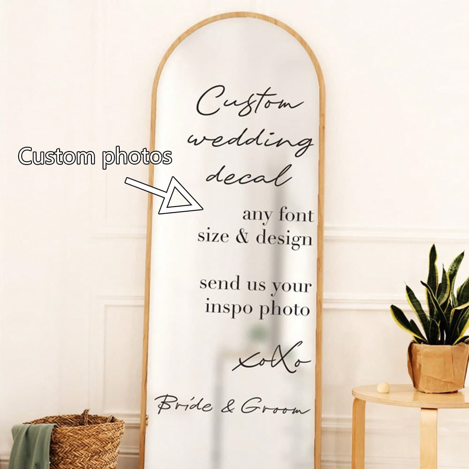 Adesivi personalizzati per specchi | Testo personalizzato per casa, ufficio, bagno | Eleganti adesivi decorativi | Adesivi decorativi anti-muffa