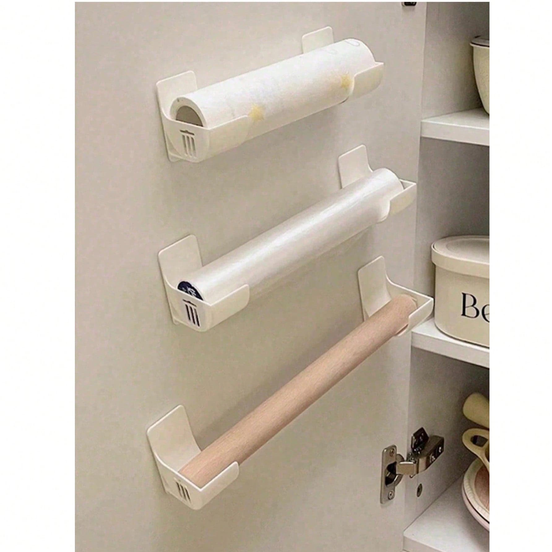 2/4 pezzi Supporto per sacchetti della spazzatura senza foratura, scaffale da cucina regolabile, adatto per riporre sacchetti della spazzatura,
