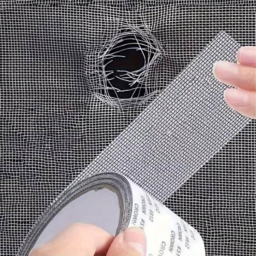 Nastro adesivo per riparazione di zanzariere, nastro in rete autoadesivo, rete anti-insetti e zanzare, nastro adesivo resistente per la riparazione di