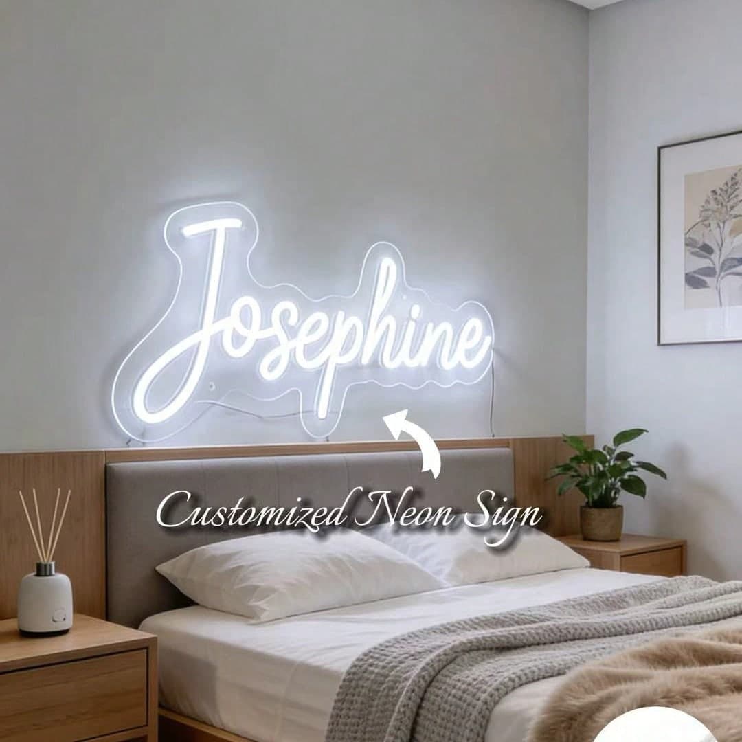 1 pezzo Insegna al neon LED regolabile, personalizzabile con nome o testo, luci decorative alimentate tramite USB, stile a cuore o scritto a mano,