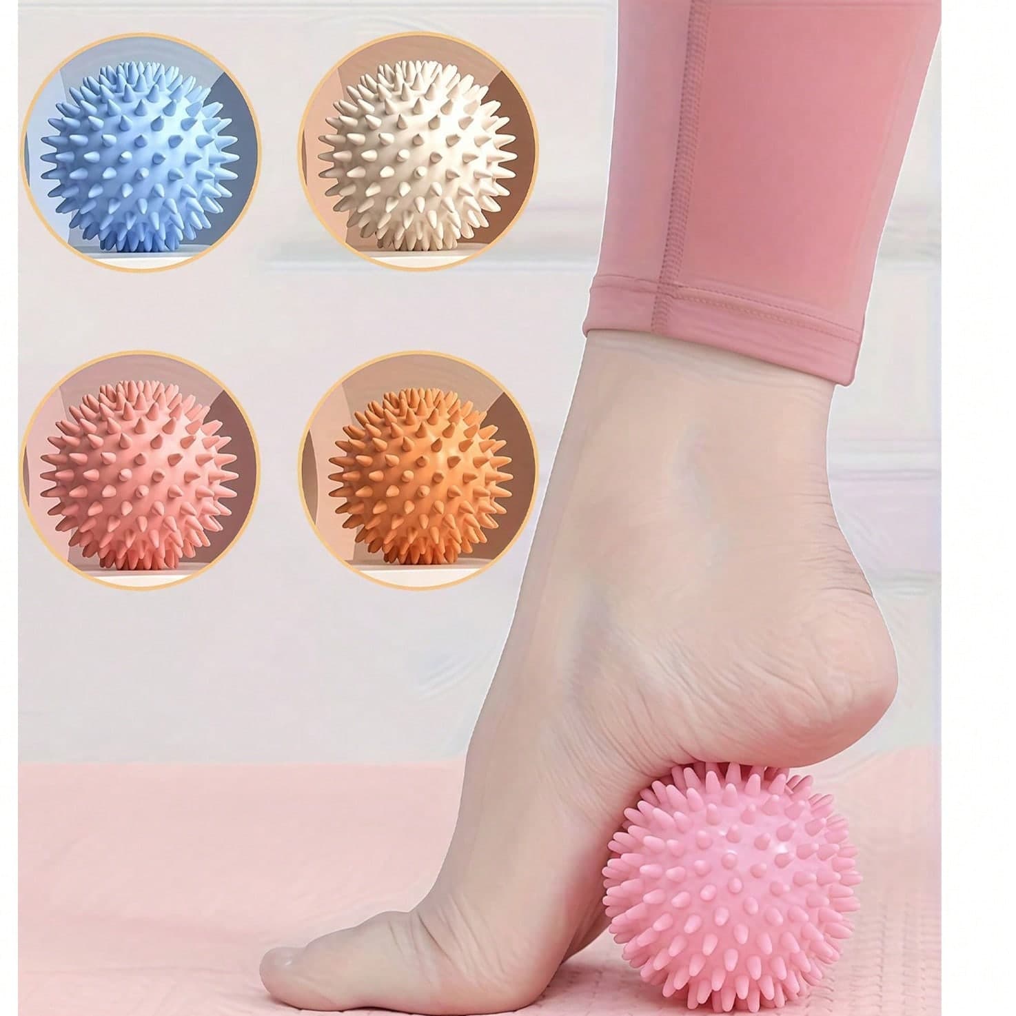 Palla da massaggio - Allevia l'affaticamento muscolare (Unisex) | Palla da massaggio per punti di attivazione con punte e massaggiatore per i piedi |