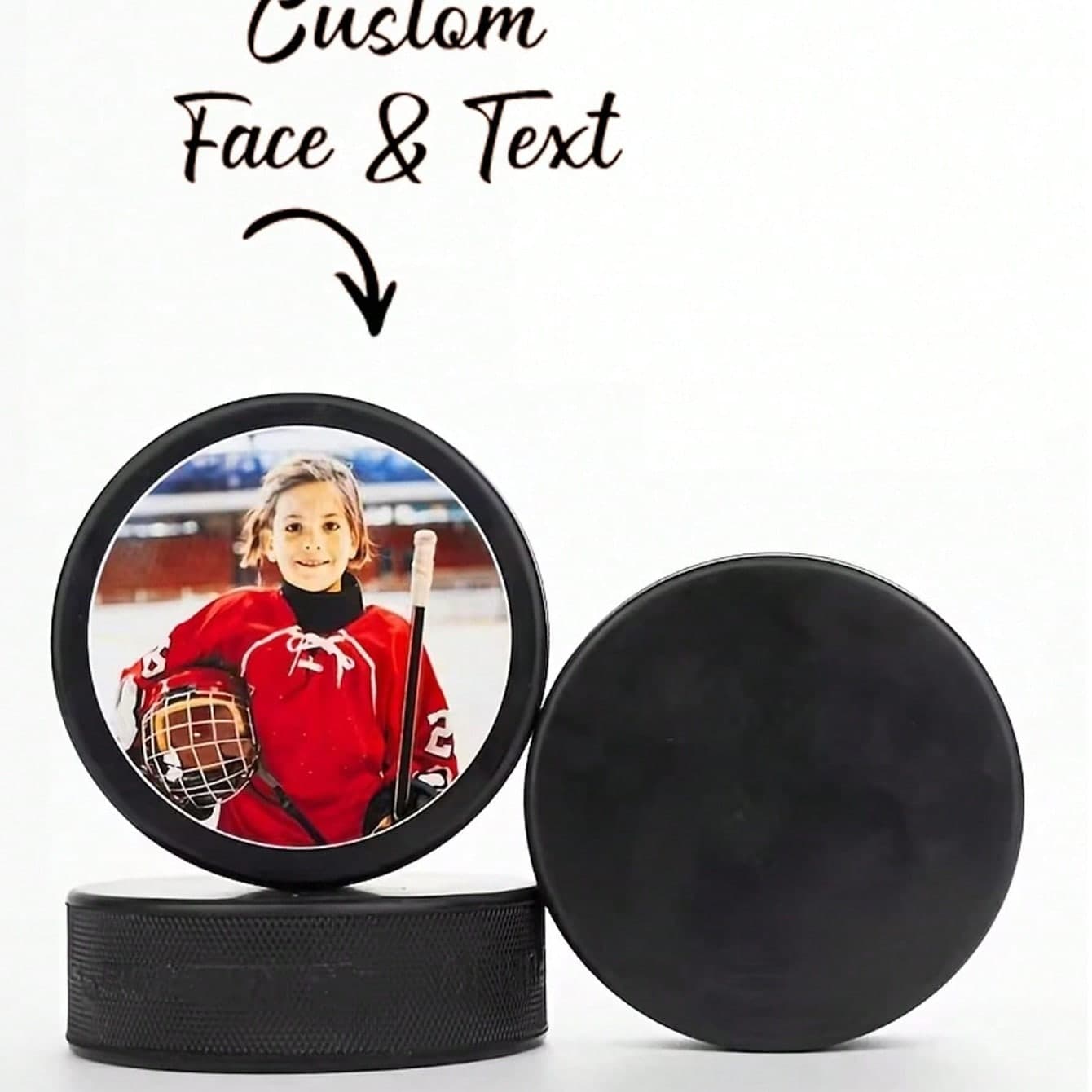 Disco da hockey su ghiaccio personalizzato, un regalo eccellente per papà, padre o fidanzato. Adatto per compleanni, anniversari, Ringraziamento e