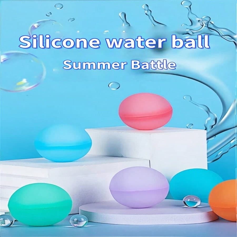 6/12 pezzi Palloncini d'acqua riutilizzabili a ricarica rapida, adatti per giochi d'acqua estivi all'aperto e in piscina, gioco anti-stress, adatti