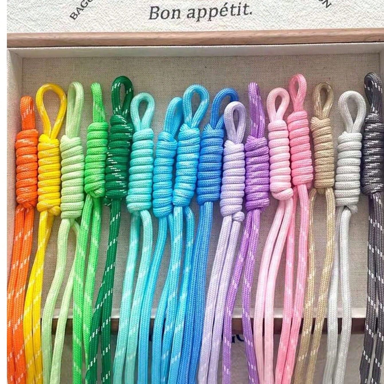 5-10 pezzi Set di corda in nylon colorato per intrecci fai-da-te | Materiali per portachiavi e ciondoli per zaino intrecciati | Materiali per
