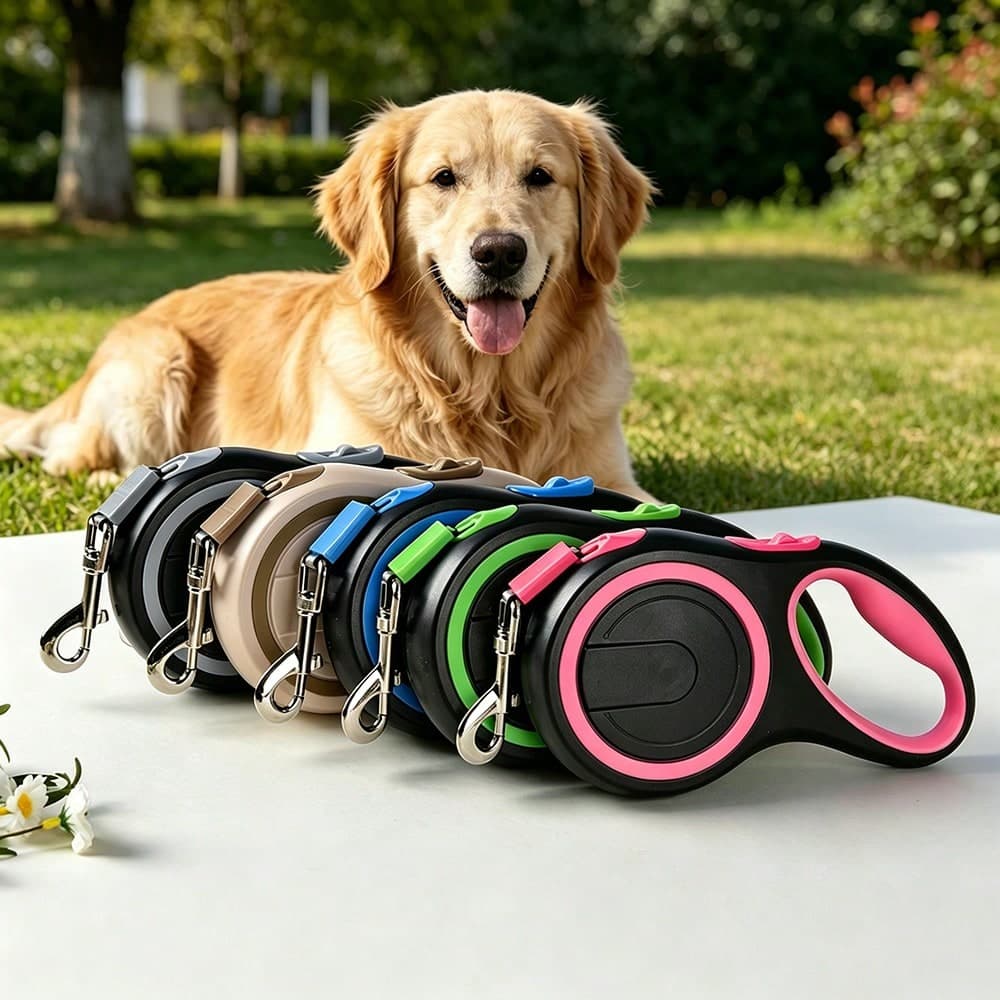 1 pezzo Guinzaglio retrattile regolabile per animali domestici, guinzaglio automatico robusto per passeggiate all'aperto adatto per cani di taglia