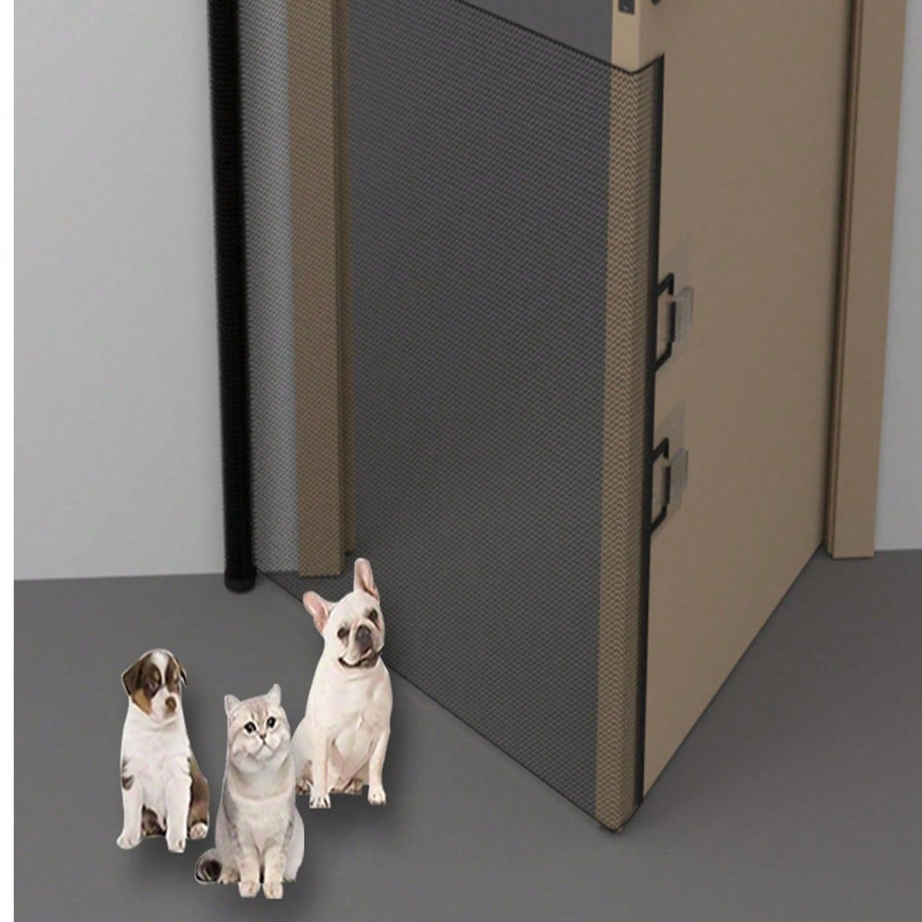 Cancello di retrattile per animali domestici, rete di isolamento per cuccioli, recinzione universale per interni/esterni per gatti/cani, adatta per