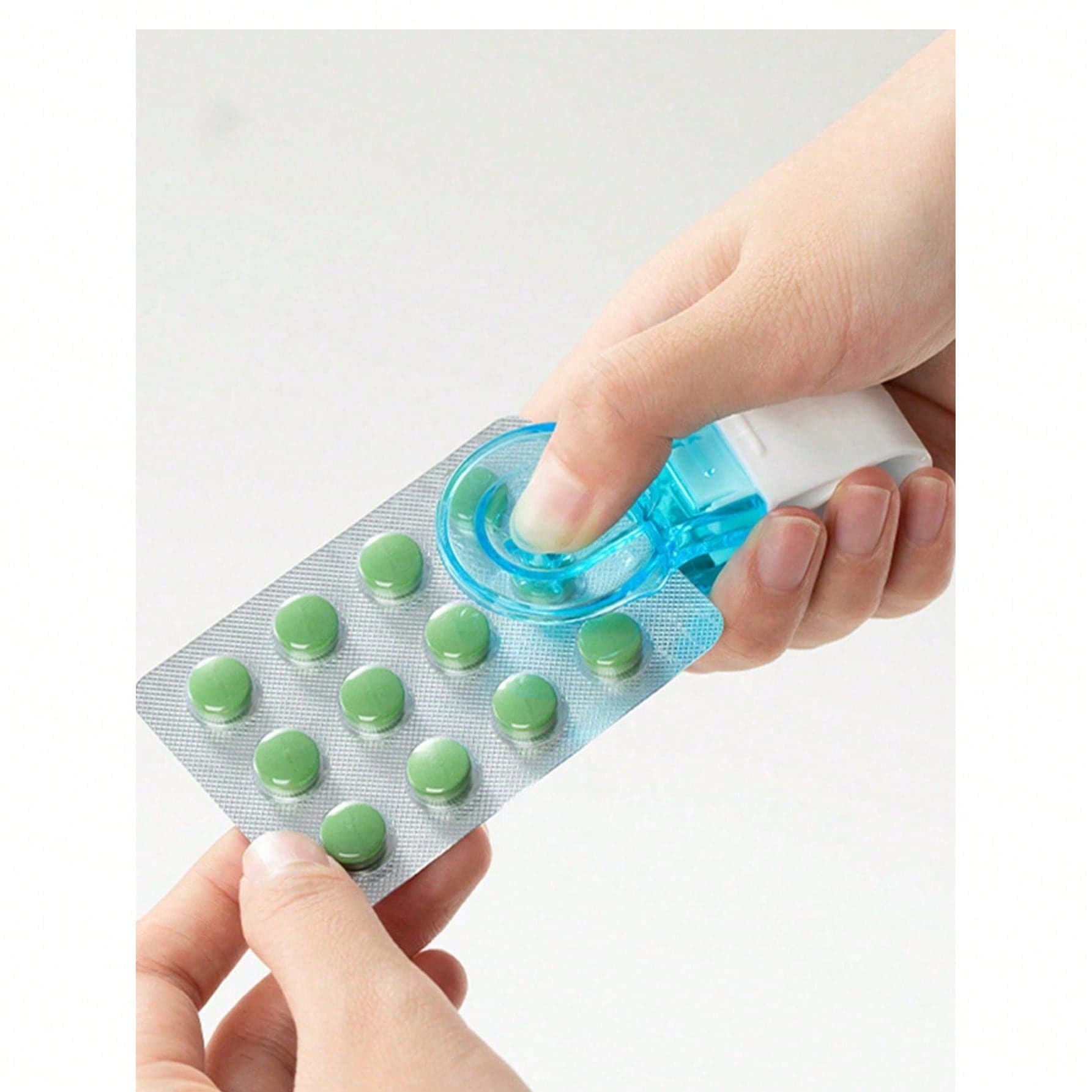 1 pezzo Portapillole da viaggio, contenitore per conservazione di pillole, organizer per medicinali per dividere e tagliare le pillole