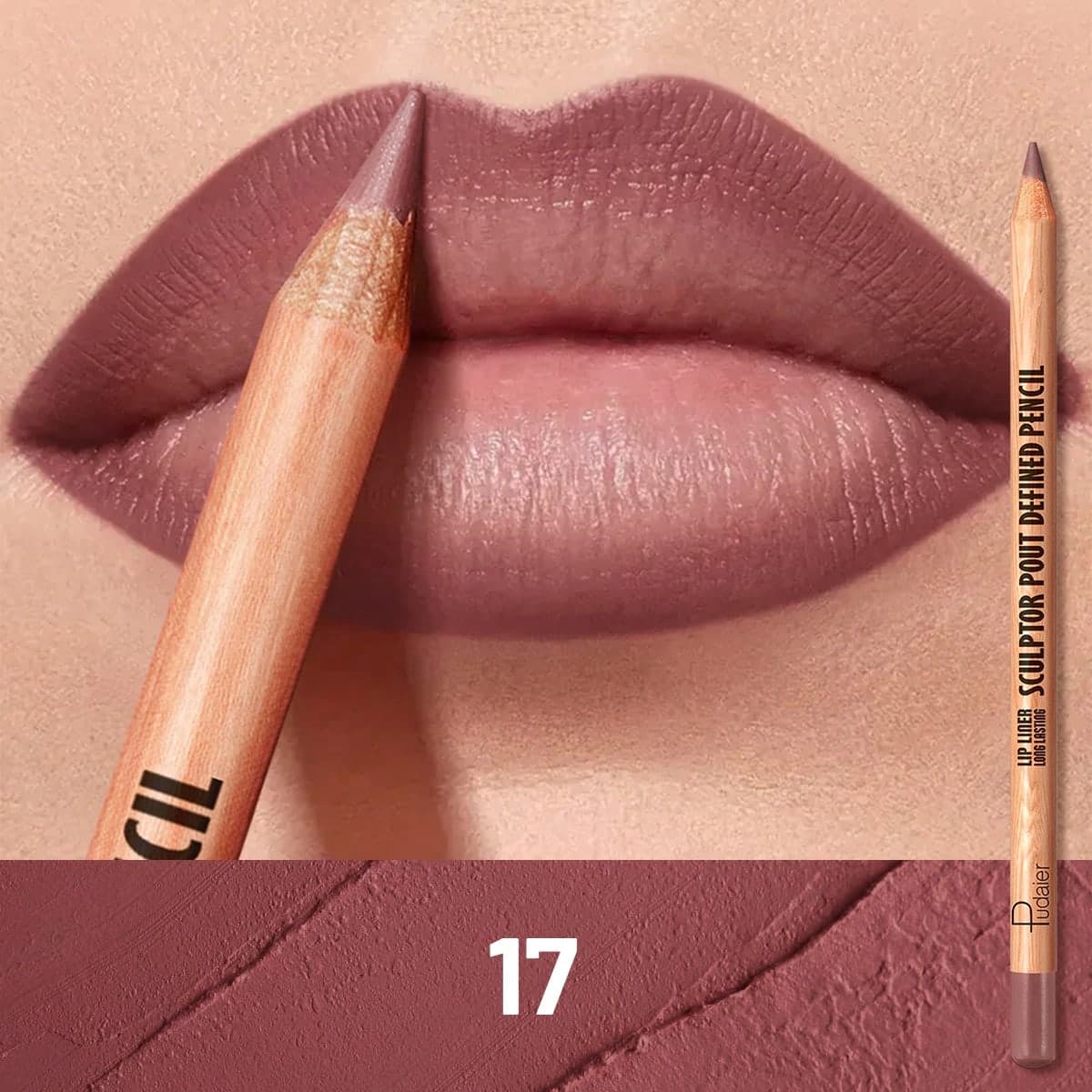 1 pezzo Matita per contorno labbra impermeabile color nude, matita per contouring labbra volumizzante 3D, dolce regalo di San Valentino