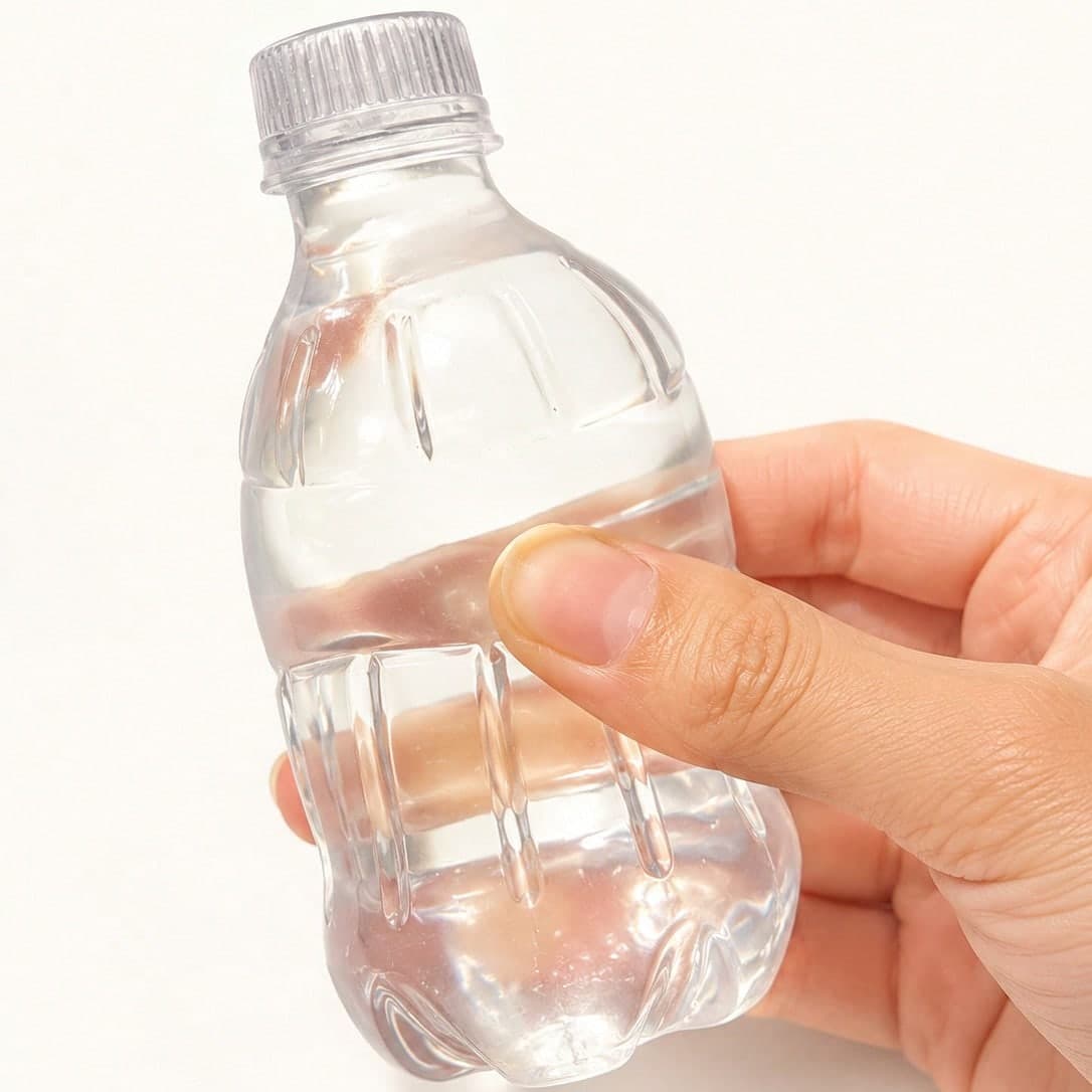 1 pezzo Giocattolo squishy realistico a forma di bottiglia d'acqua trasparente, morbido, elastico e a lento rimbalzo, giocattolo antistress da