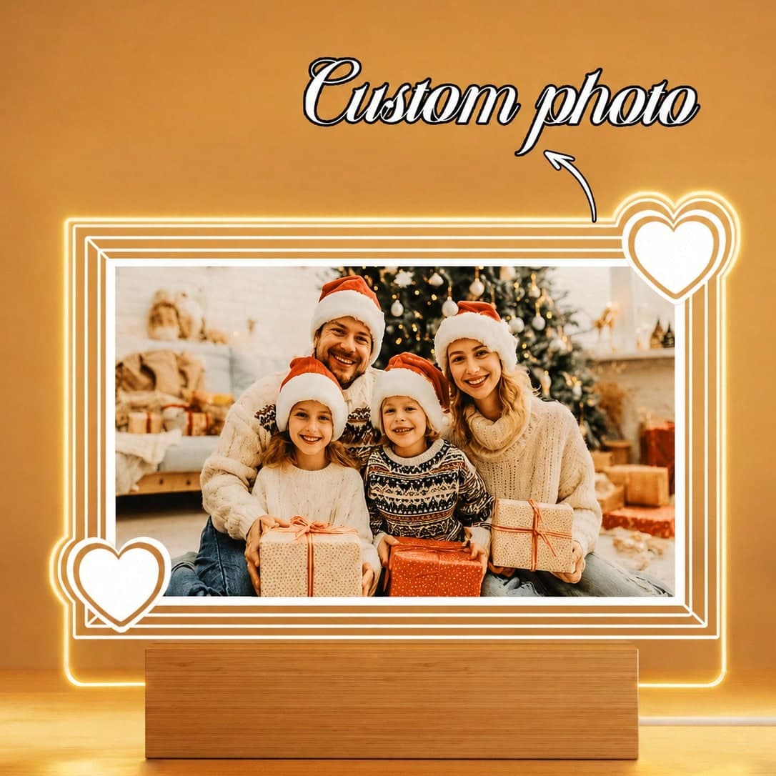 Luce notturna personalizzabile, può stampare il tuo testo o foto, adatta per anniversario, San Valentino, compleanno, matrimonio, festa della mamma,