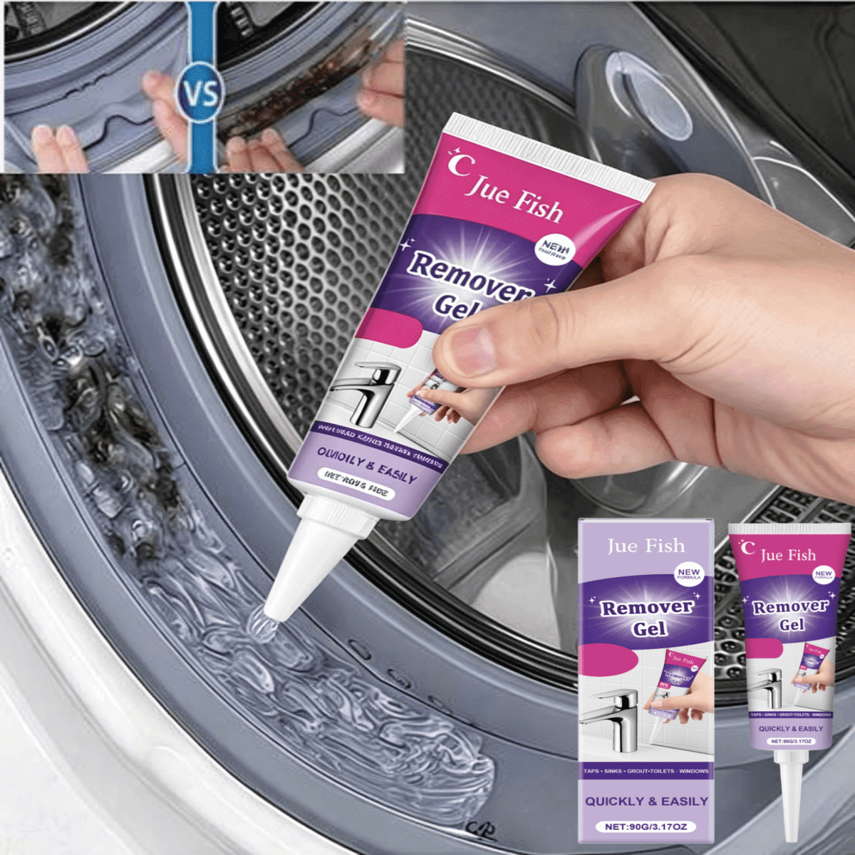 Gel di pulizia multiuso, gel per la rimozione delle macchie multifunzione, adatto per lavandino, vasca da bagno, macchie di sigillatura del WC,