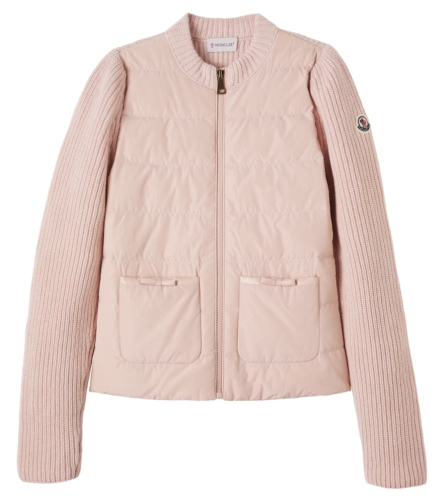 Moncler Enfant Giacca Tricot in lana e cashmere