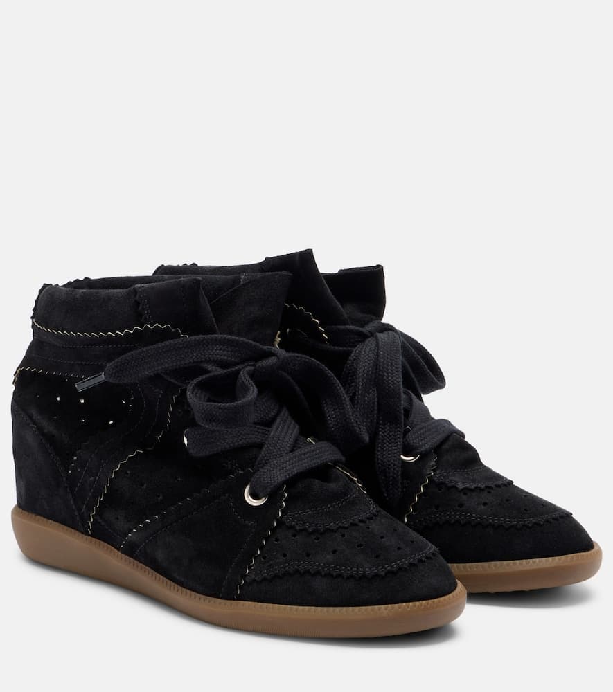 Isabel Marant Sneakers Bobby in suede con zeppa