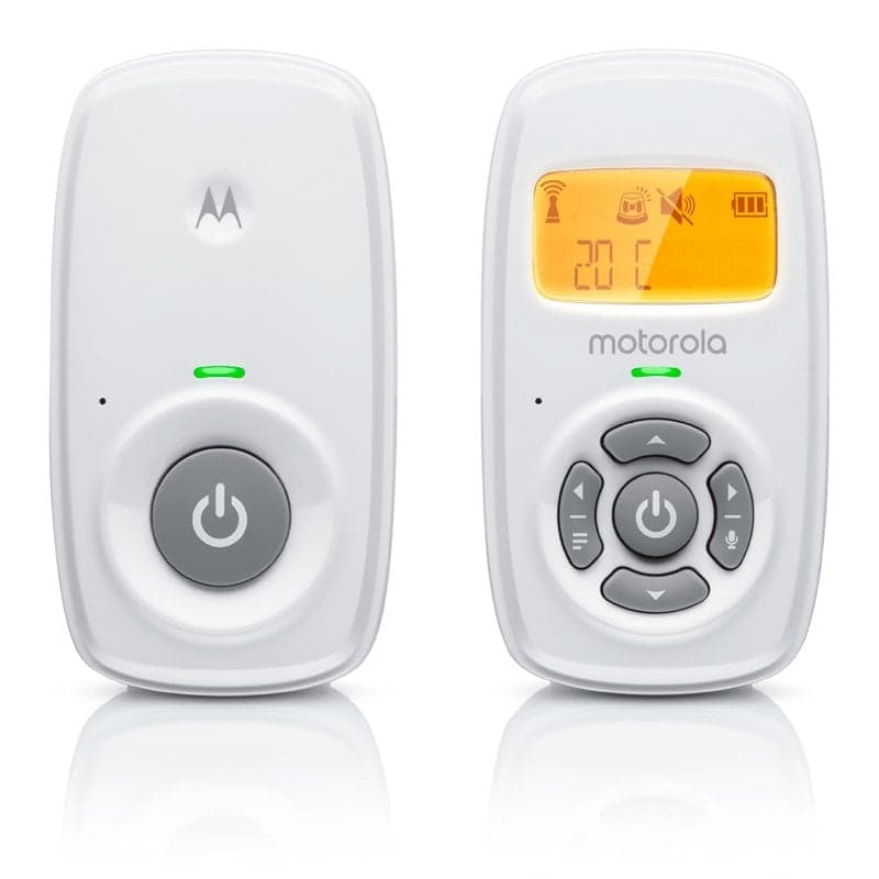 Baby monitor audio Motorola AM24 con batteria e schermo retroilluminato bianco