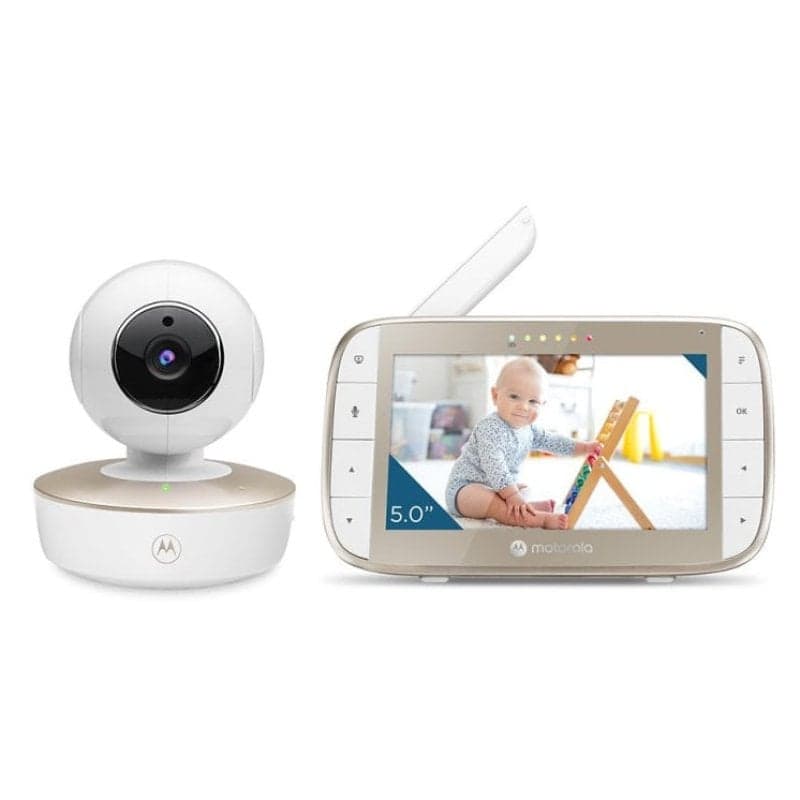 Baby monitor Motorola VM50G con schermo a colori da 5"/portata 300 m/visione notturna/comunicazione bidirezionale