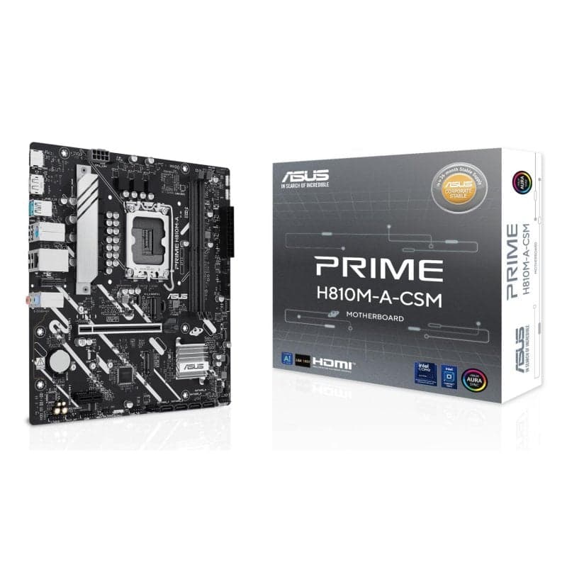Placa Base ASUS Intel H810 LGA 1851 Micro ATX PRIME H810M-A-CSM DDR5 PCIe 4.0 Gigabit LAN