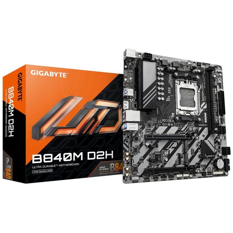 Scheda madre Gigabyte B840 AM5 micro ATX 128 GB DDR5 PCIe 4.0 2.5 GbE Realtek ALC897
