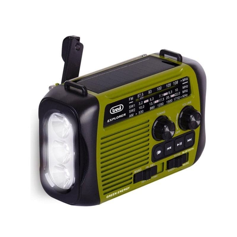 Trevi RA 7F30 BT Radio Portatile Analogica AM FM Onde Corte Nero Verde Bluetooth USB MicroSD