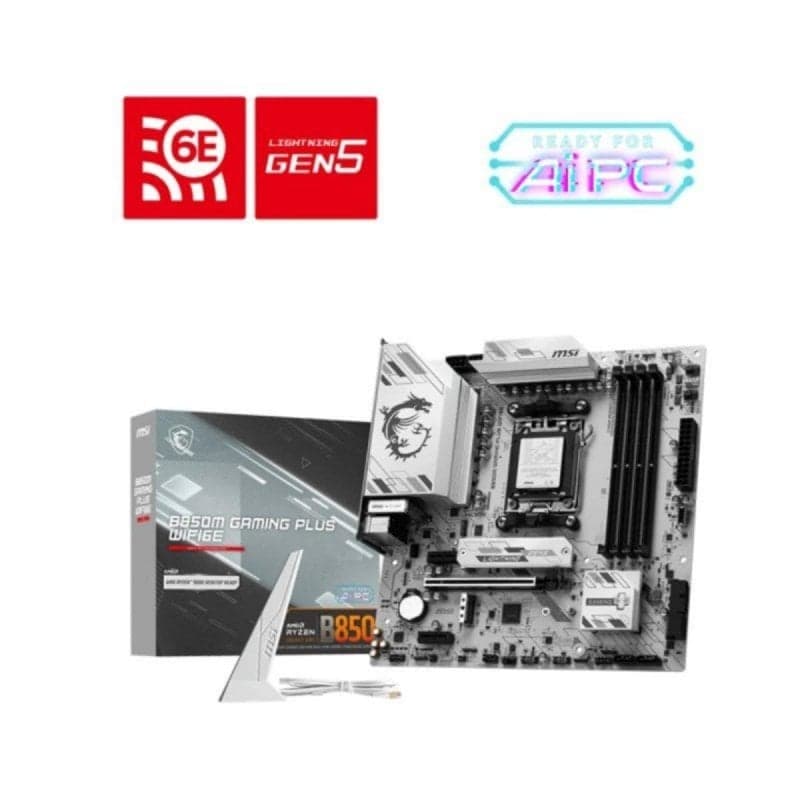 Scheda Madre MSI B850M GAMING PLUS WIFI6E B850 AM5 DDR5 mATX WiFi 6E PCIe 5.0 RGB
