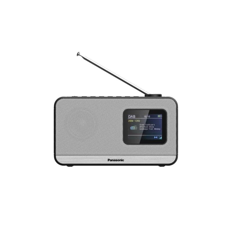 Radio portatile Panasonic RF-D15 DAB+ FM Bluetooth Display LCD Allarme Nero/Argento
