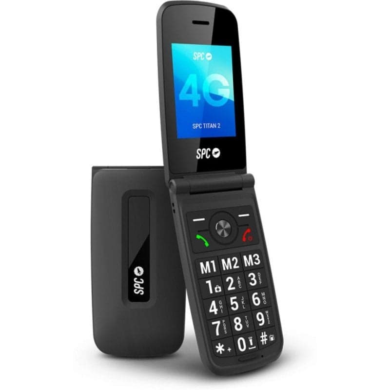 Telefono SPC Titan 2 4G Tasti XL Suoneria 105dB Nero