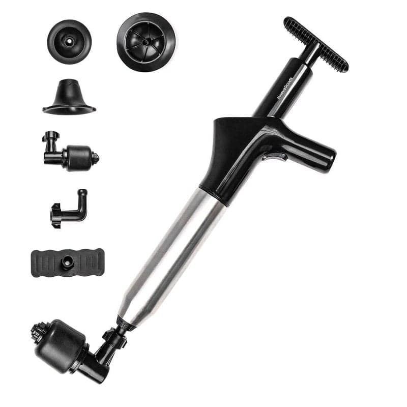 Innovagoods Jetpro Pulitore ad aria compressa ad alta pressione con accessori e manometro 5 in 1 ABS nero