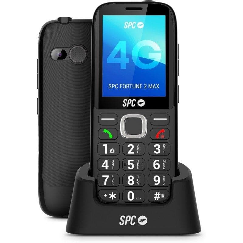 Telefono SPC Fortune 2 Max display 2,4" 4G tasti grandi suoneria 104 dB base di ricarica