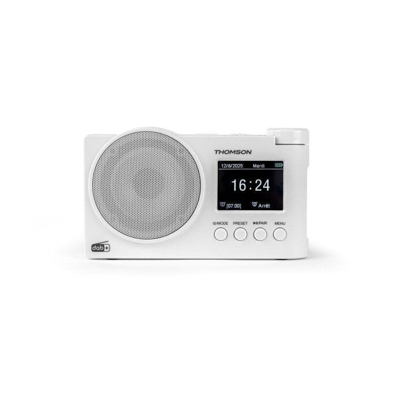 Radio Thomson RT400DABBTWH DAB+ Bluetooth Altoparlante USB AUX Doppia Sveglia