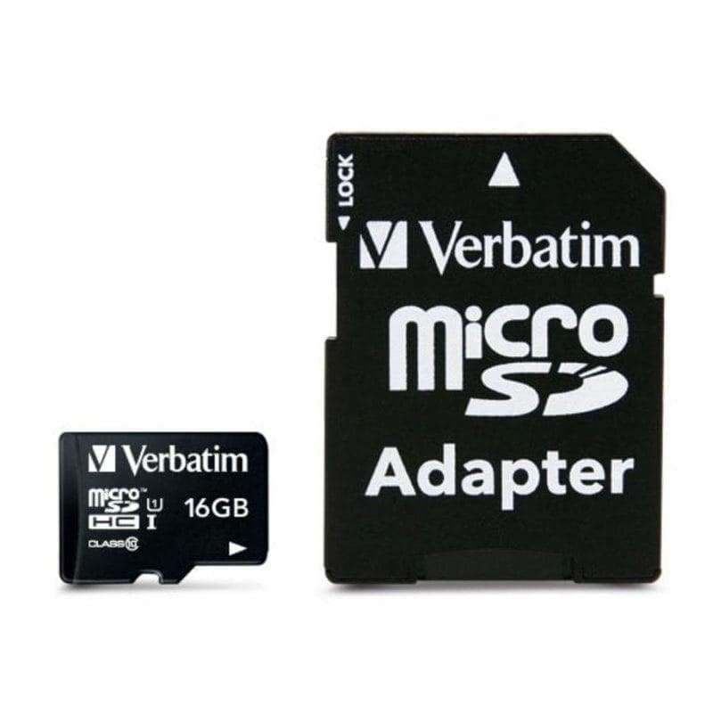 Scheda MicroSDHC Verbatim Premium 16 GB Classe 10 10 MB/s Nera