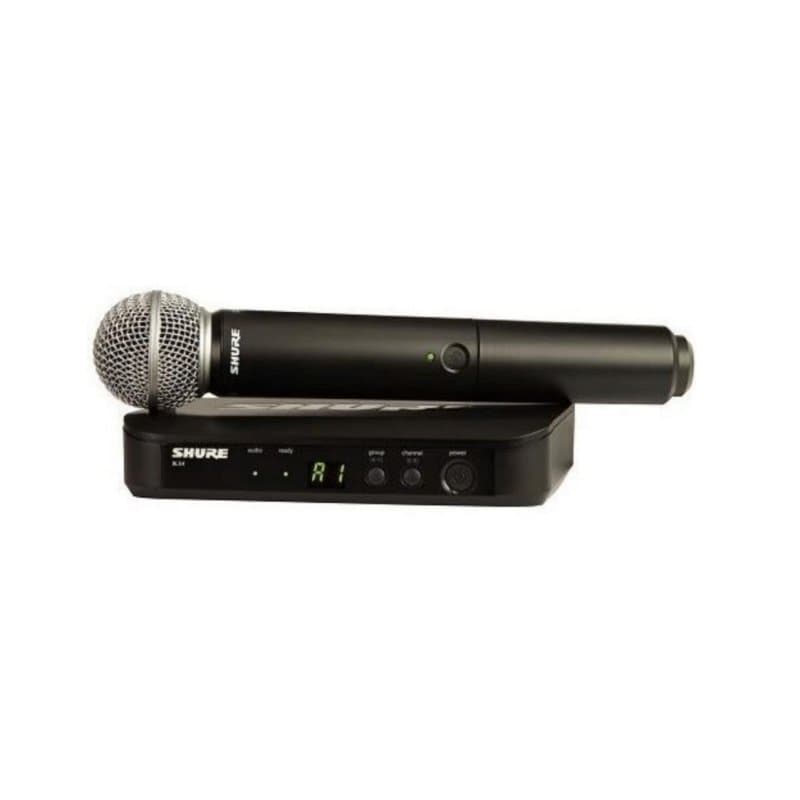 Microfono Shure BLX24/PG58 wireless mano 100 m autonomia 14 h LED
