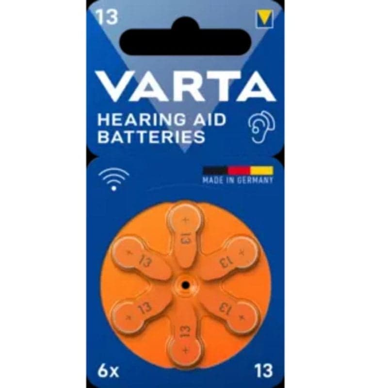 Batteria VARTA 13 Zinc-Aria 1,45 V per Apparecchi Acustici, 6 Pezzi