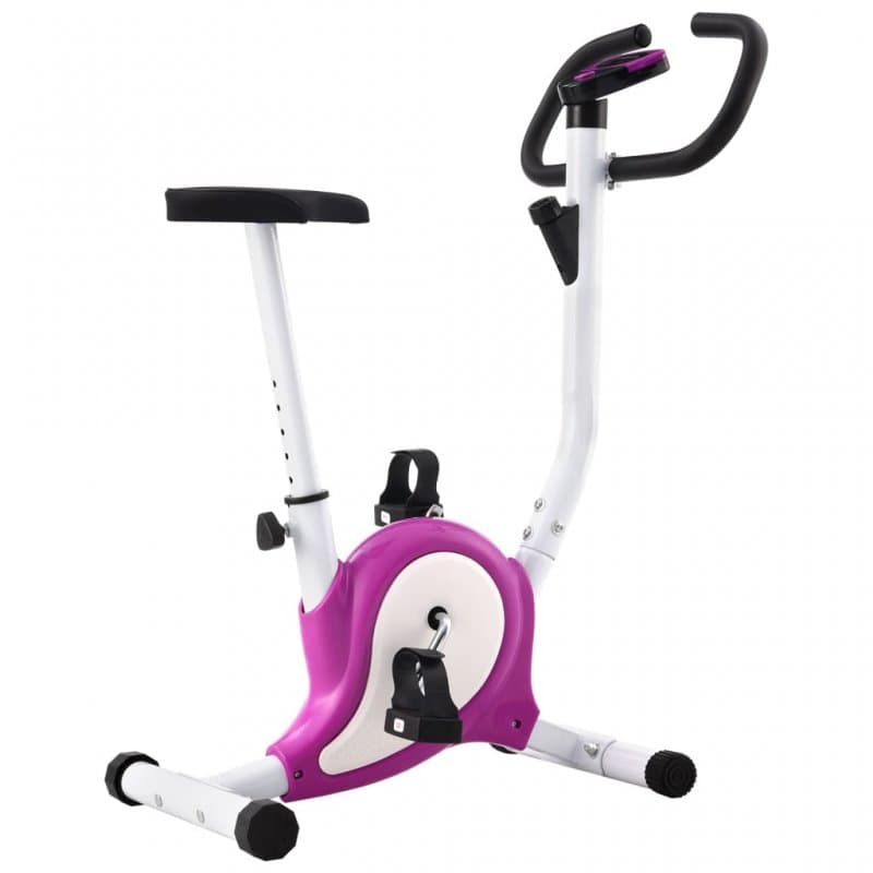 Cyclette VidaXL con nastro di resistenza viola
