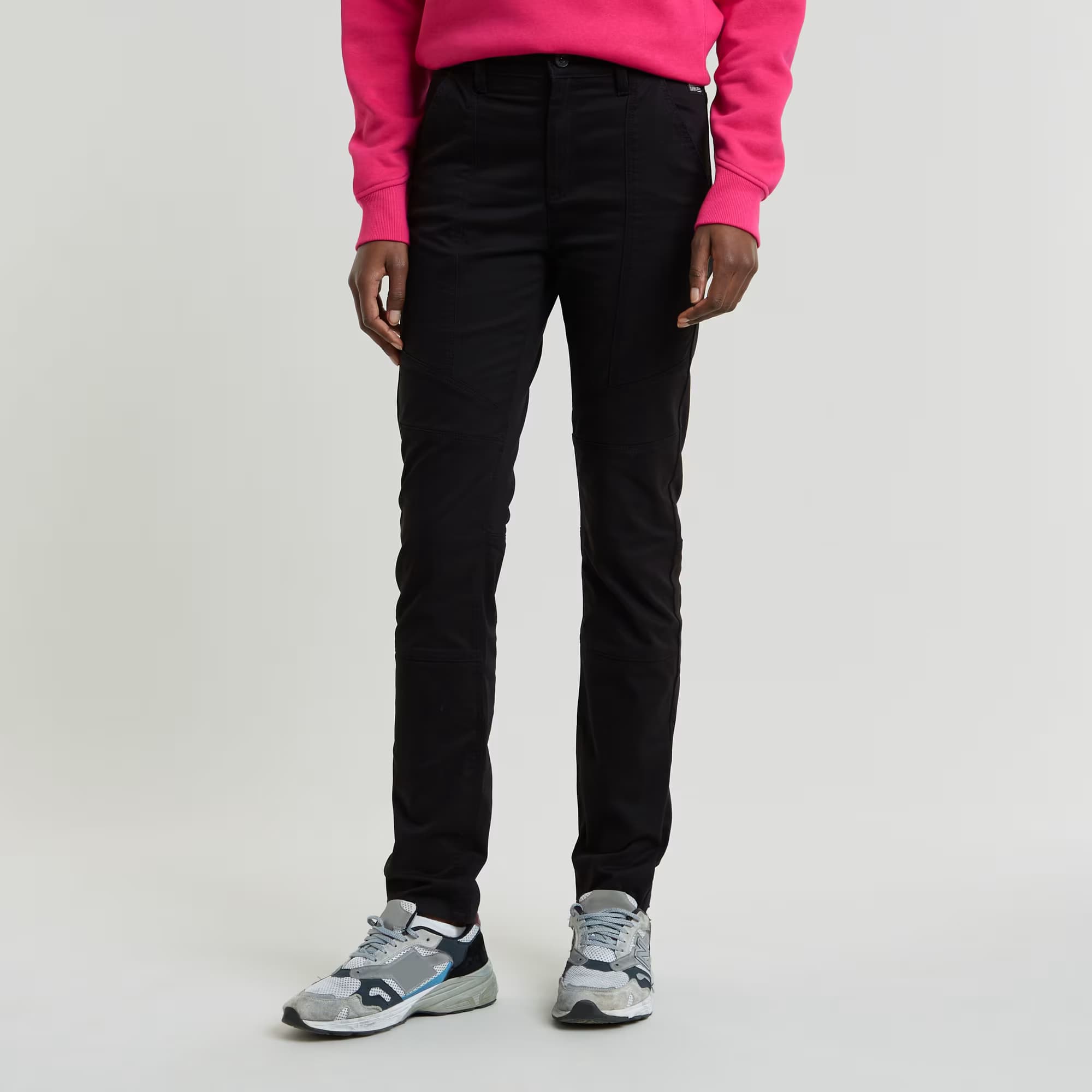 Biker Skinny Pants - Black - Women