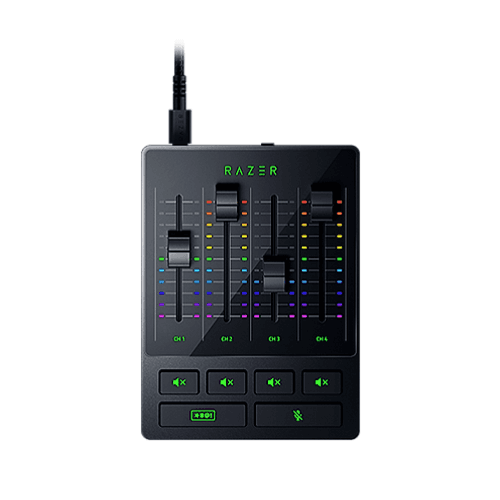 Razer Audio Mixer - All-in-one Analog Mixer for Broadcasting and Streaming - Analog Audio Mixer - 4-channel Interface with Mute Buttons - XLR Input